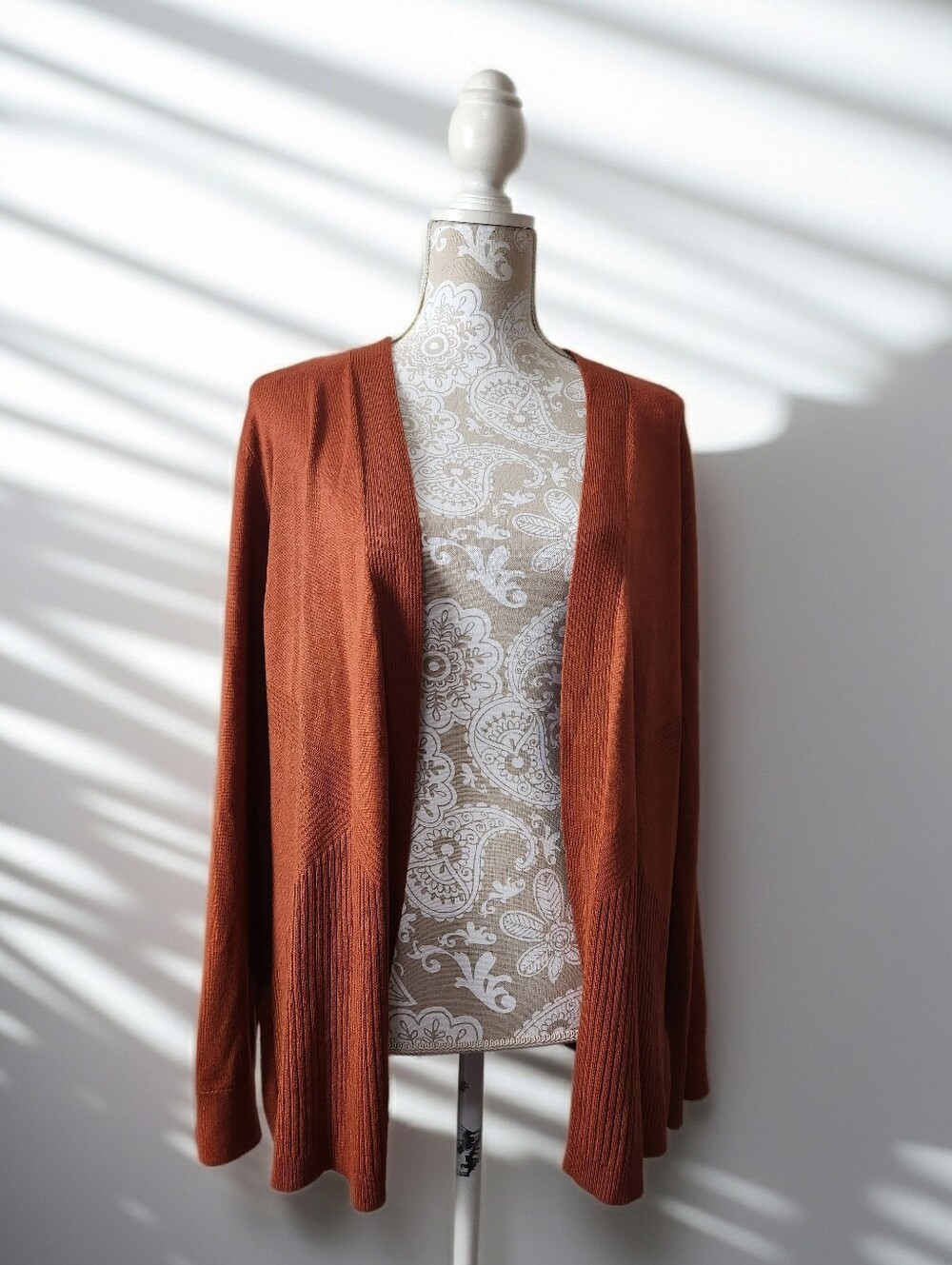 89th + Madison Brandy Whiskey Casual Cardigan Size XL